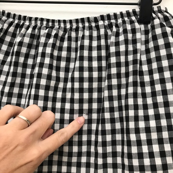 REVERSE Check You Later Romper Black/White Gingham - Picture 7 of 8